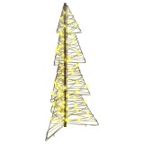 VidaXL Brad de Crăciun cu 100 LED Alb cald 120 cm Ratan 42019220