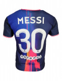 Tricou Negru-Albastru Adulti PSG - Messi (S,M,L,XL,XXL)