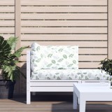 Set 3 perne paleti Gossi, model frunze, Oxford impermeabil, exterior/interior, 60x60x8 cm, verde/gri/albastru