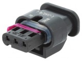 Conector Automotive MCON 1.2 Mamă 3 Pini Negru Pe Cablu, TE Connectivity