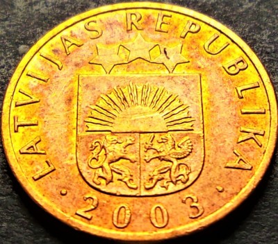 Moneda 1 SANTIMS - LETONIA, anul 2003 *cod 1826 B foto