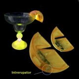 Cumpara ieftin Lamaie Decorativa cu LED Bauturi, Portocalie, 6x3cm, 3 Moduri Lumina, Baterii Incluse, Rezistenta Apa, Decor Petrecere Bar Club