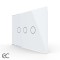 Intrerupator triplu cu touch Livolo din sticla, standard Italian, protocol ZigBee EC - Serie noua SmartElectro IntelligentHouse