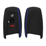 Husa Cheie Auto pentru BMW - 3 Butoane - Keyless Go, Silicon, Negru, 46209.04, Kwmobile