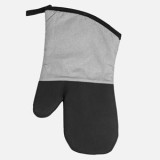 Manușă de bucătărie pentru grătar, dublă față, argintie cu neopren negru, 17x33 cm, CMCLASS