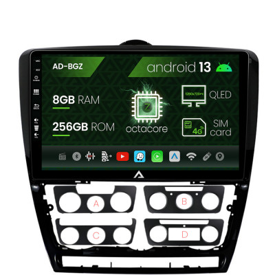 Navigatie Skoda Octavia 2, Android 13, Z-Octacore 8GB RAM + 256GB ROM, 10.1 Inch - AD-BGZ10008+AD-BGRKIT048v2 foto