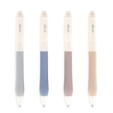 Pix cu gel Strigo Silent Click, cerneala albastra, 0.7 mm, grip ultra soft,diverse culori