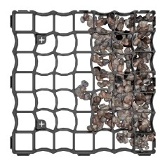 Grila parcare si terasamente, eco grid P25, 50x50x2,5 cm, rezistenta 120 tone/mp