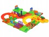 Set de construit tip puzzle MalPlay Pista cu locomotiva, accesorii, 40 piese, Multicolor