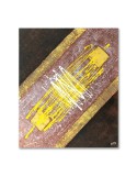 Cumpara ieftin Tablou abstract pictat manual, Compozitie in abstract, 60x50cm ulei pe panza, gata de expus pe perete