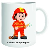 Cana alba personalizata pompier, INOVATIX&reg;. 330ml