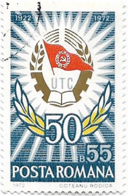 Semicentenarul U.T.C., 1972 - obliterat foto