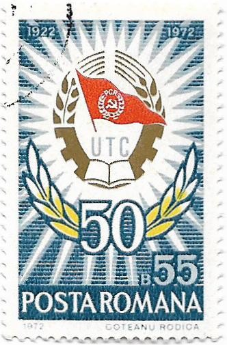 Semicentenarul U.T.C., 1972 - obliterat