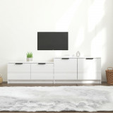 Comodă TV, alb extralucios, 158,5x36x45 cm lemn prelucrat, vidaXL