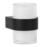 Aplica LED De Perete Interior/Exterior Techstar&reg; 135 R, Putere 10W, Culoare Lumina 3000K, 600 Lm, 13.5x8.2 Cm, IP55 Waterproof, Negru