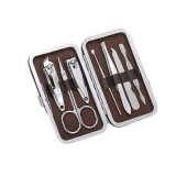 Cumpara ieftin Set elegant de manichiura si pedichiura, cu husa neagra pentru depozitare , 7 accesorii de ingrijire completa, pentru unghii perfecte oriunde