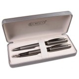 Set cadou stilou + pix Cresco Symphony 850005 SY-01, corp metalic grafit clips argintiu