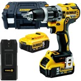 DeWalt DCD796P2 + Vorel - 81786 - Masina de gaurit si insurubat cu percutie cu 2 acumulatori Li-Ion 18 V 5 Ah 70 Nm valiza speciala + Detector de meta