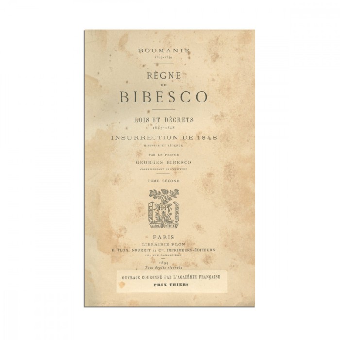 Georges Bibesco, R&egrave;gne de Bibesco, 1894