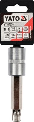 Bit Spline M14 cu adaptor 1/2 100 mm YATO foto