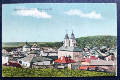 Manastirea Varatec (Jud. Neamt) - 1928 - printata color, circulata foto