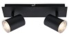 Spot Baie Briloner 2731-025, 2xGU10, IP44, Negru, Plafoniera LED Rotativa, Rezistent Stropire, Metal/Plastic - SECOND