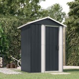 vidaXL Șopron de grădină, antracit, 126x97,5x177 cm, oțel galvanizat