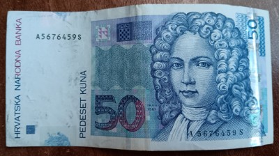B11 - Bancnota foarte veche - Croatia - 50 kuna - 2012 foto