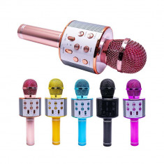 Microfon de jucarie pentru karaoke cu acumulator, compatibil cu iOS si Android WS-858 foto