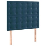 Cumpara ieftin Tablie de pat albastru inchis 90x5x118/128 cm catifea