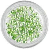 Strasuri unghii - triunghi, verde-deschis, INGINAILS