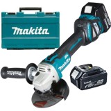 Makita DGA511RTE - Polizor unghiular cu 2 acumulatori Li-Ion 18 V 5 Ah 125 mm valiza plastic
