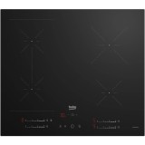 Plita incorporabila Beko HII64700SUFT, Inductie, 4 zone de gatit, Slider Direct Access, Hob2Hood, IndyFlex, Booster, Touch control, 60 cm, Negru