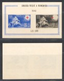 ROMANIA 1943 eroare colita Crucea Rosie cu deplasare spectaculoasa culoarea neagră MNH