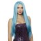 Perucă Damă Păr Lung Bleu &ndash; Accesoriu Cosplay sau Deghizare pentru Carnaval