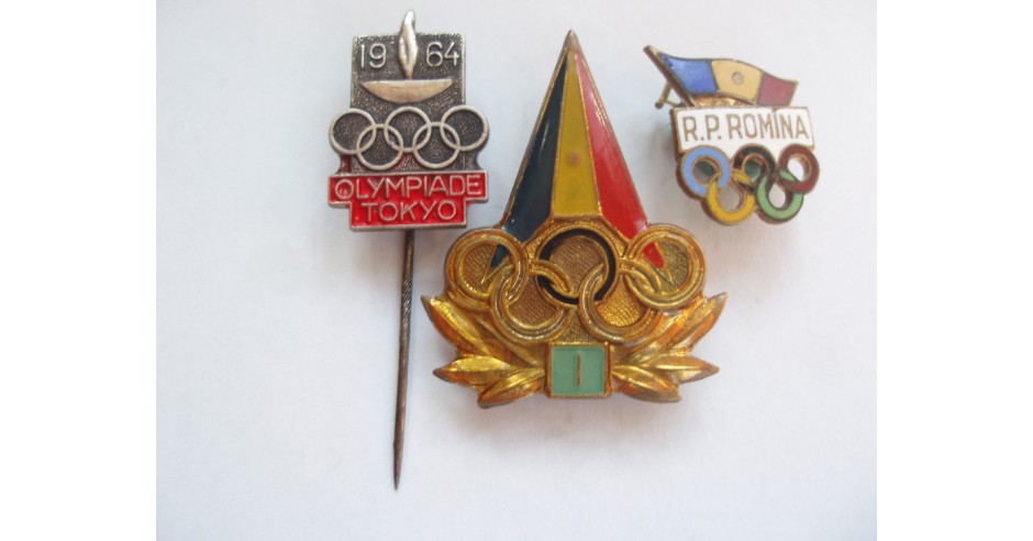 INSIGNE ÉMAILLÉ ANCIEN ORTF Jeux Olympiques Grenoble 1968 EUR 25,00
