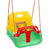 Leagan copii tip scaun cu spatar, centura si blocare, 45 kg, multicolor