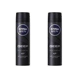 Set 2x Deodorant spray Nivea Men Deep Black Carbon 48h, 150 ml