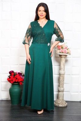 Rochie de Seara lunga Regina Verde - 54Marimea foto