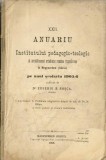 C9709N Anuariu XXII al Institutului pedagogic-teologic al archidiecesei ortodocse rom&acirc;ne transilvane &icirc;n Nagyszeben (Sibiiu) 1905/6 Eusebiu R Roșca