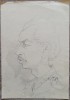 Portret barbat// creion pe hartie, Istorice, Acuarela, Altul