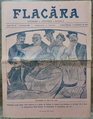 Revista Flacara// anul I, no. 16, 4 februarie 1912 foto