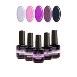 Cumpara ieftin Kit mic 5 lacuri permanente de &icirc;naltă calitate 2&icirc;n1 &ndash; strălucitor, Christel