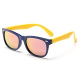 Ochelari de Soare pentru Copii cu Protectie UV - Techsuit (D802) - Yellow / Dark Blue