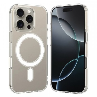Husa MagSafe pentru Apple iPhone 16 Pro, Techsuit, Pro, Transparenta foto