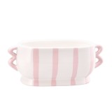 Ghiveci flori dolomit roz alb 30 x 14,5 x 13 cm