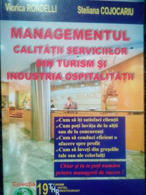 Viorica Rondelli - Managementul calitatii serviciilor din turism si industria ospitalitatii (2004) foto