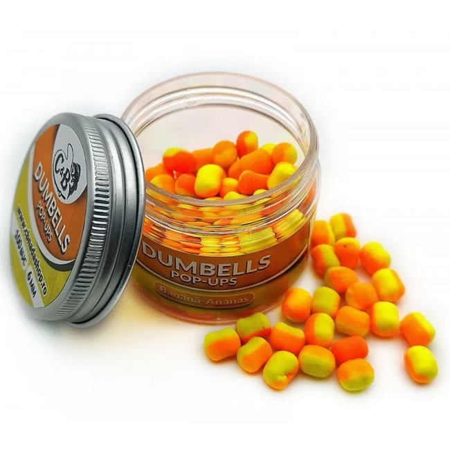 Dumbells C&amp;B Pop-ups, Ananas-Banana, 6mm, 100 buc/cutie