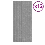 vidaXL Panouri acoperiș 12 buc. argintiu 100x45 cm oțel galvanizat 317221