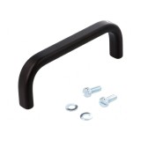 Suport aluminiu negru 39mm H x 108mm L x 12mm W cu manetă